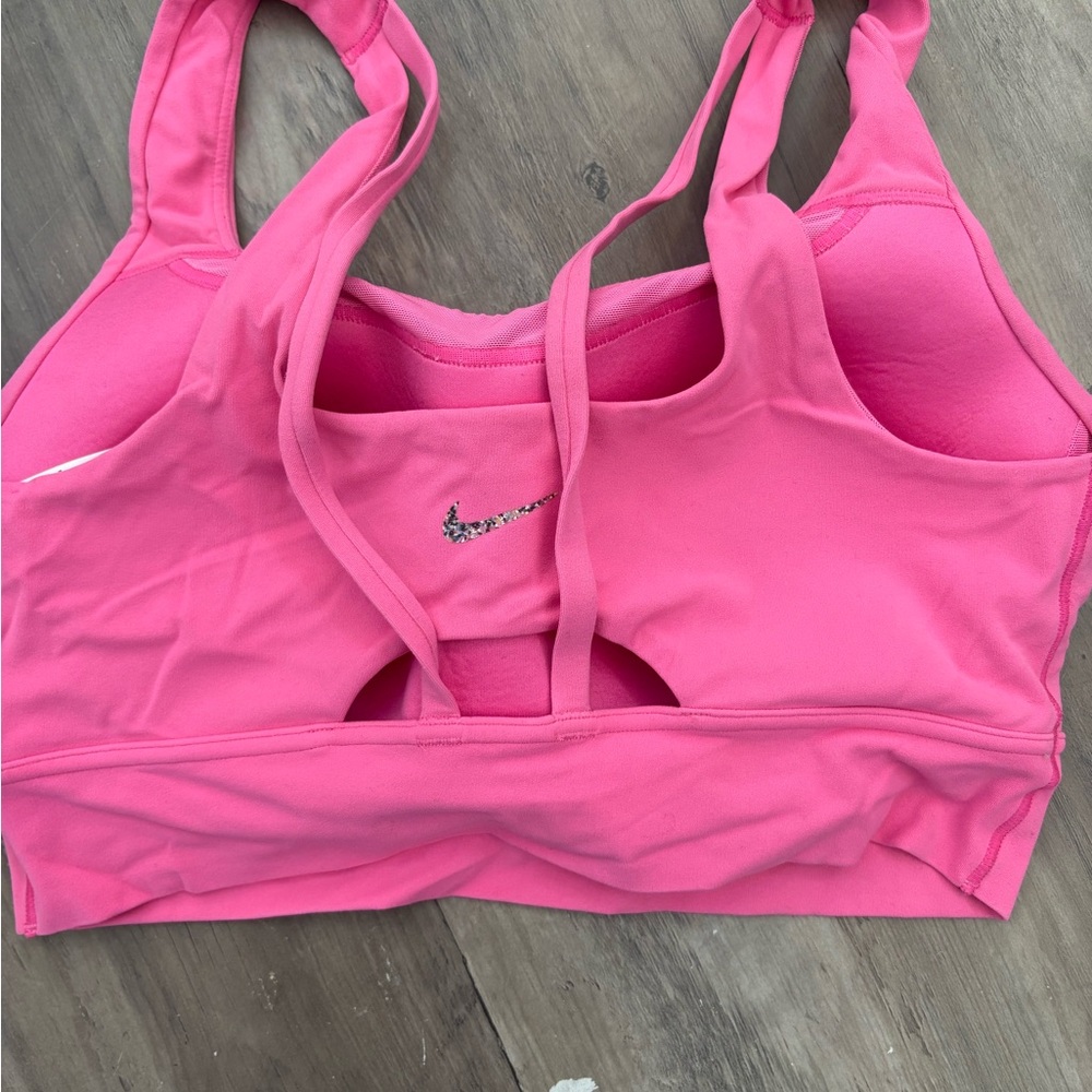 Nike Pink Double-Strap Sports Bra - Picture 4 of 6